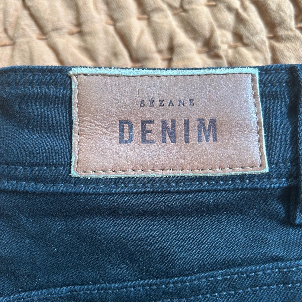 Sezane Black Le Crop Denim Pants - Picture 2 of 4